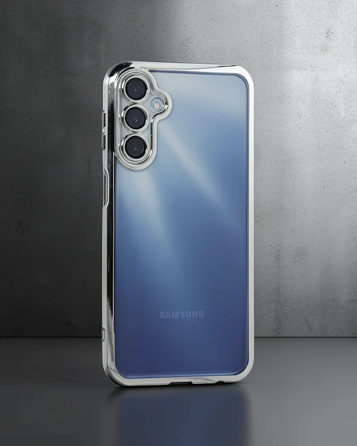 Samsung Galaxy A25 5g Kılıf Razer Lensli Silikon - Gümüş