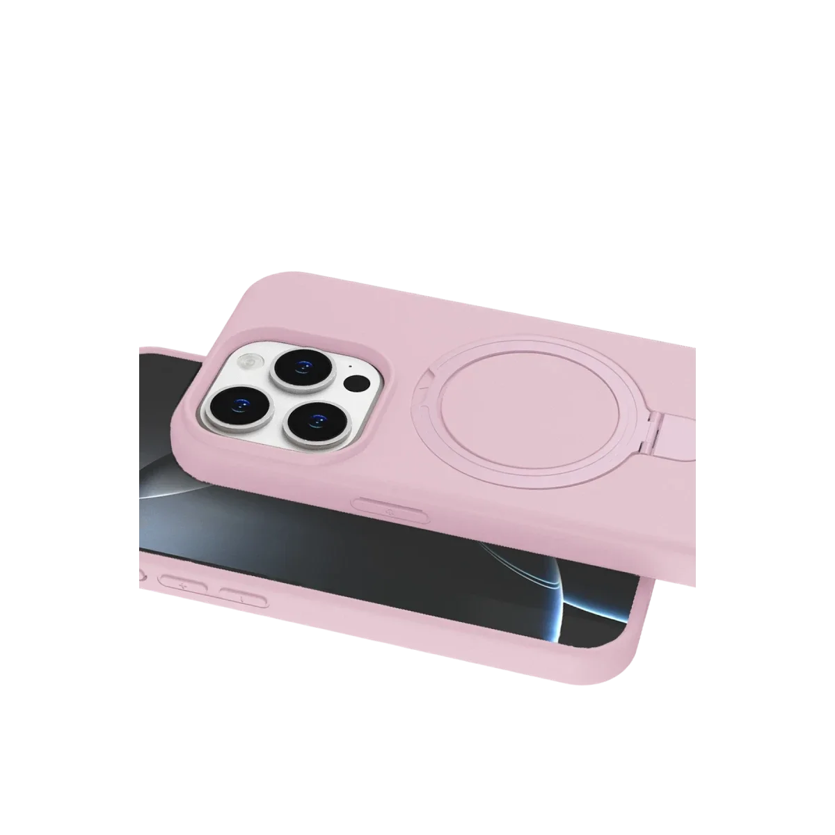 Apple iPhone 14 Pro Max Regal Magsafe Standlı Kapak - Açık Pembe görsel 4