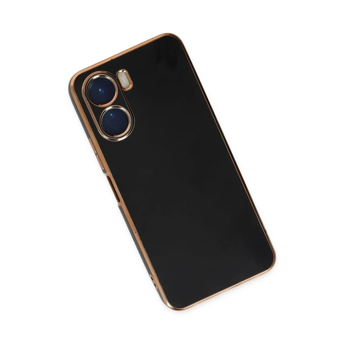 Vivo Y16 Kılıf Volet Silikon - Siyah görsel 3