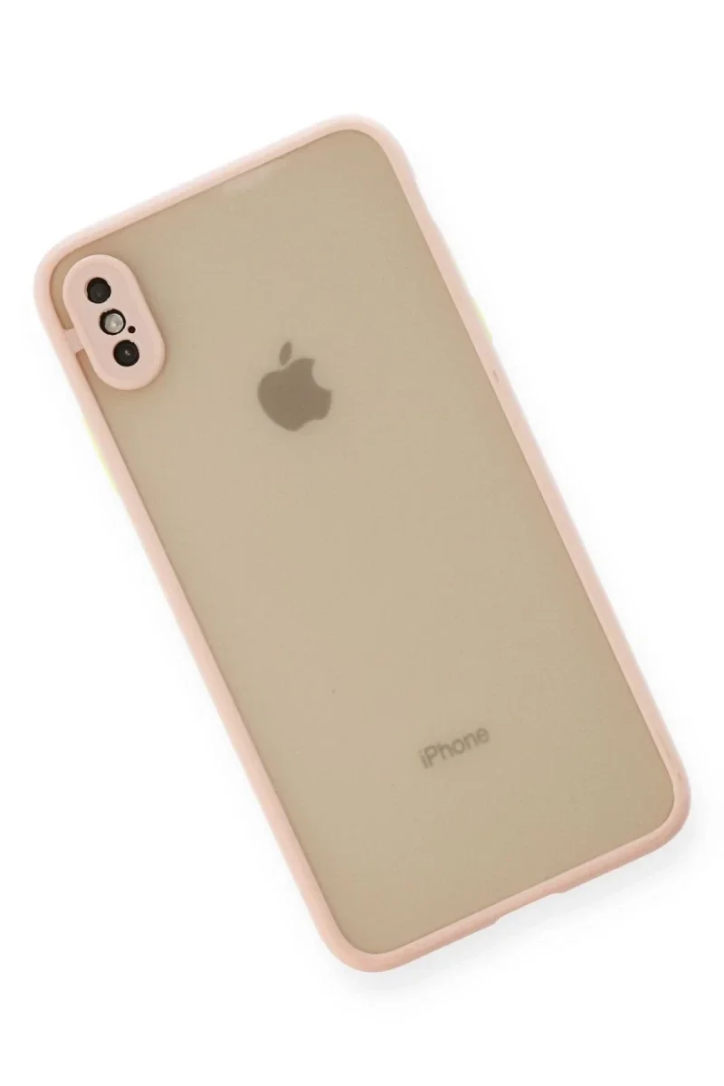 Apple iPhone XS Max Kılıf Montreal Silikon Kapak - Pembe görsel 3