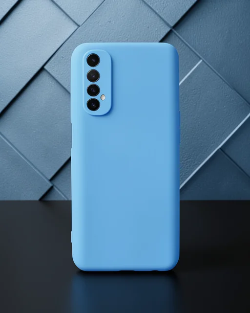 Realme 7 Kılıf Nano İçi Kadife Silikon - Mavi