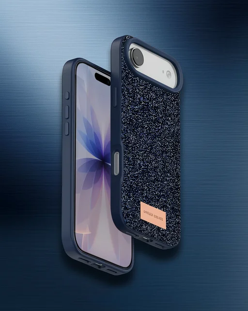 Onegif Apple İphone 17 Air Bright Simli Kapak - Mavi
