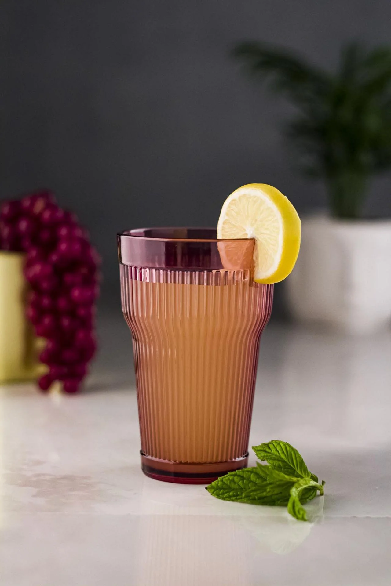 Akrilik Mürdüm 6'lı Uzun Bardak & Su Meşrubat Bardağı 400 ml ( Cam Değildir ) görsel 5