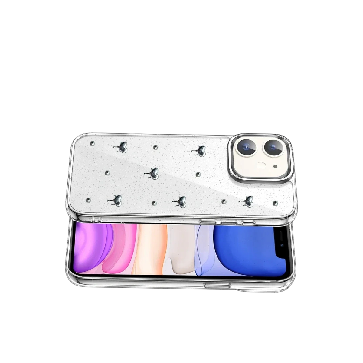 Apple iPhone 12 Fiyonk Desenli Kapak - Desen 1 görsel 3
