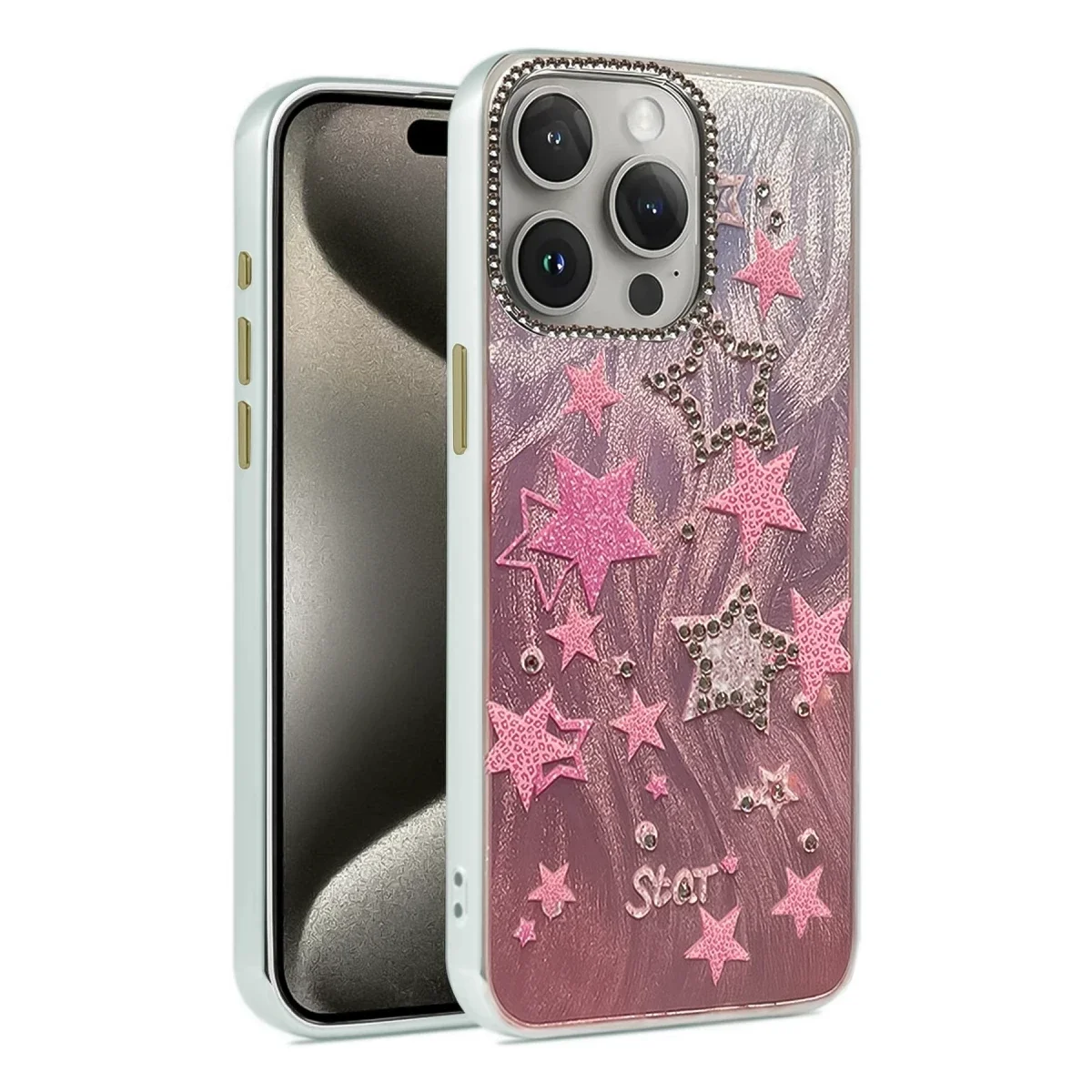 Apple iPhone 15 Pro Max Kılıf Blade Aynalı Desenli Kapak - Desen 7 görsel 3