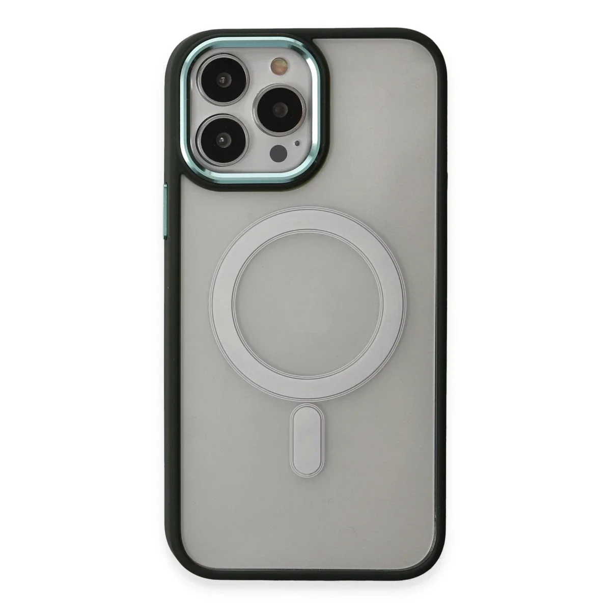 Apple iPhone 15 Pro Kılıf Room Magneticsafe Silikon - Köknar Yeşili görsel 2