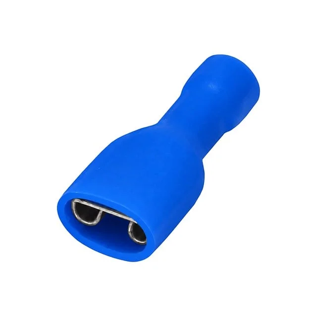 PM-39053 1,5-2,5mm2 Kesit 24x9x6mm Soket Mavi İzoleli Kablo Pabucu (100’lü Paket)