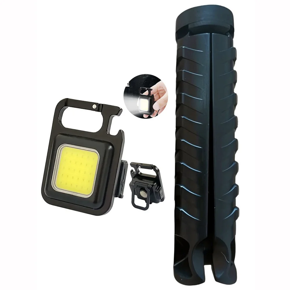 GS-465 Tripotlu USB Şarj Edilebilir Anahtarlık Fener görsel 2
