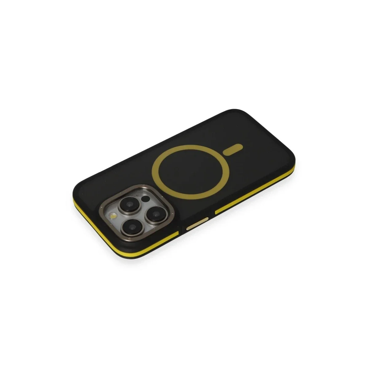 Joko Apple iPhone 14 Pro Kılıf Rocky Magsafe Kapak - Siyah-Sarı görsel 3