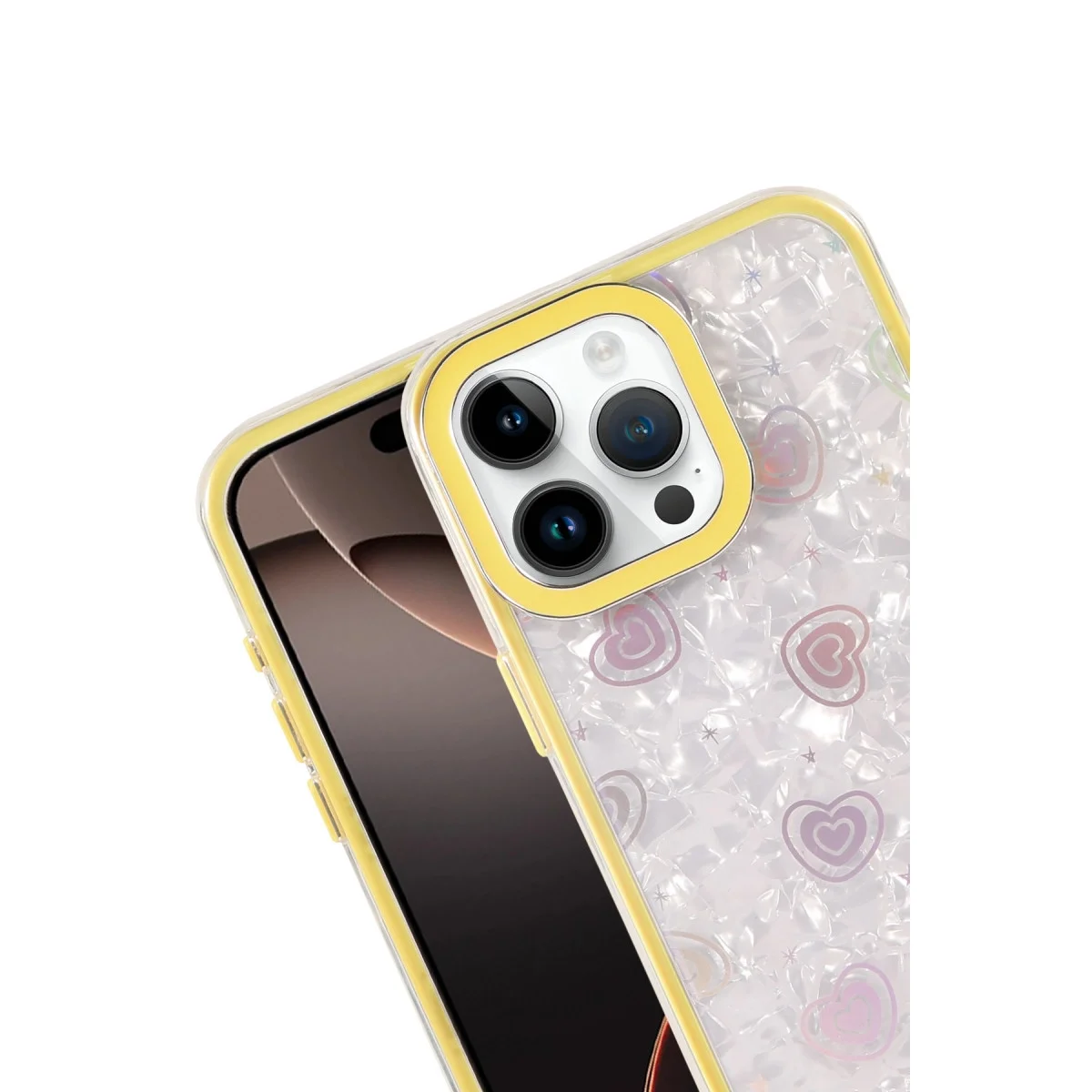 Apple İphone 16 Pro Max Lumi Desenli Kapak - Sarı görsel 2