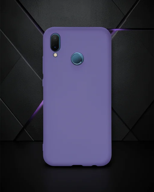 Huawei P20 Lite Kılıf Nano İçi Kadife Silikon - Mor