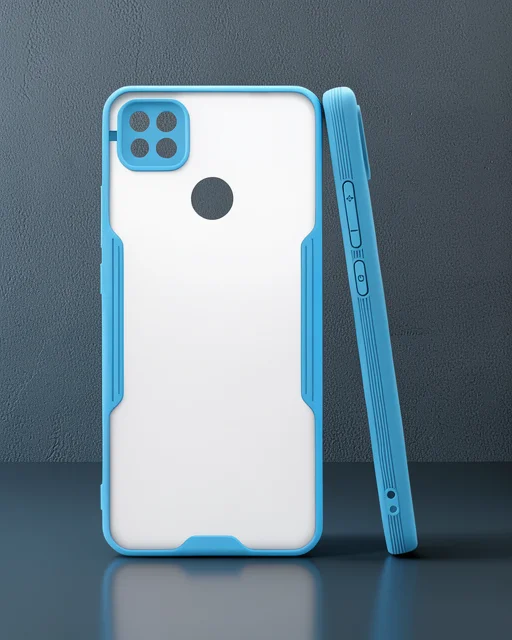 Xiaomi Redmi 9c Kılıf Platin Silikon - Mavi