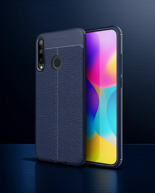 Huawei P40 Lite E Kılıf Auto Focus Kapak - Lacivert