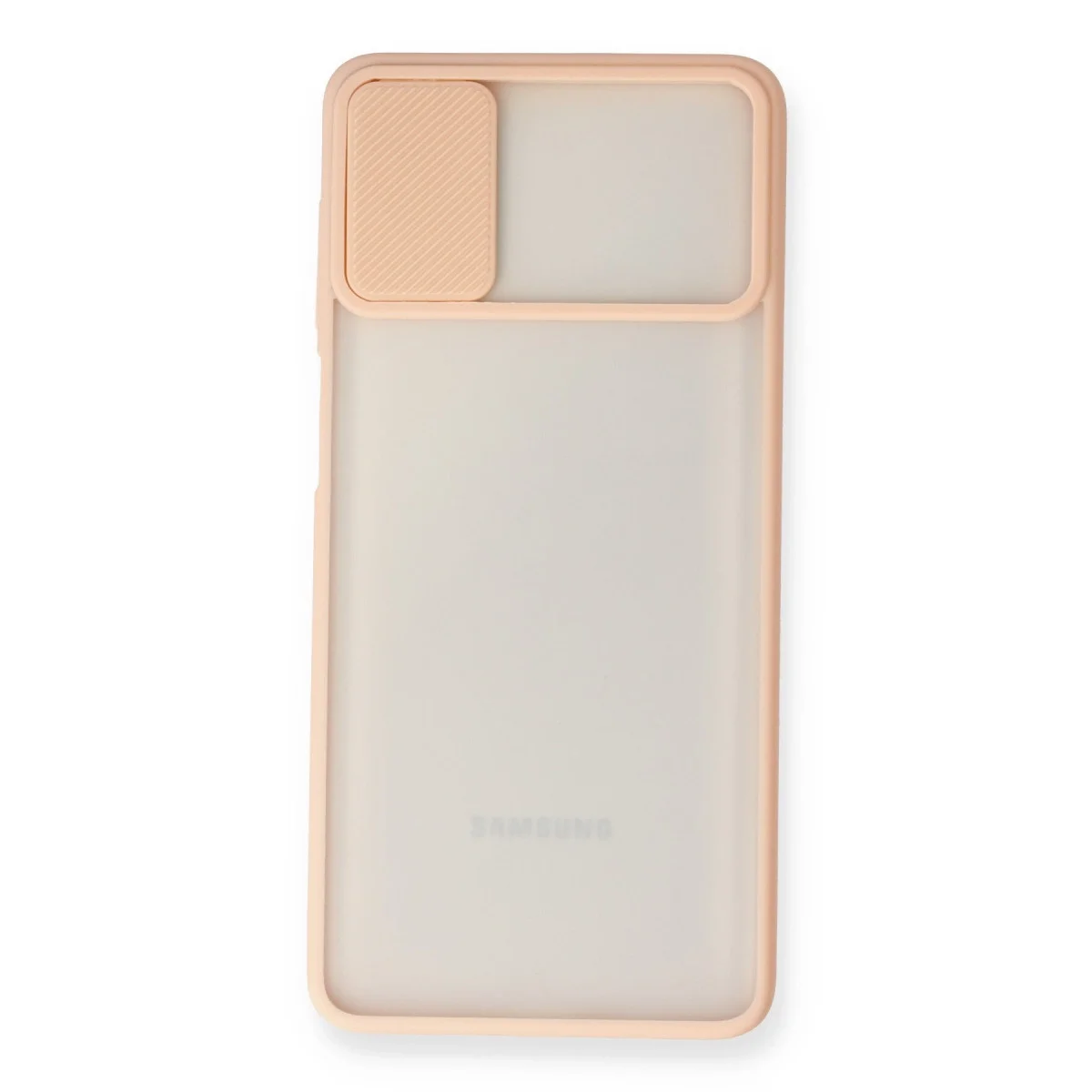 Samsung Galaxy M51 Kılıf Palm Buzlu Kamera Sürgülü Silikon - Pembe görsel 2