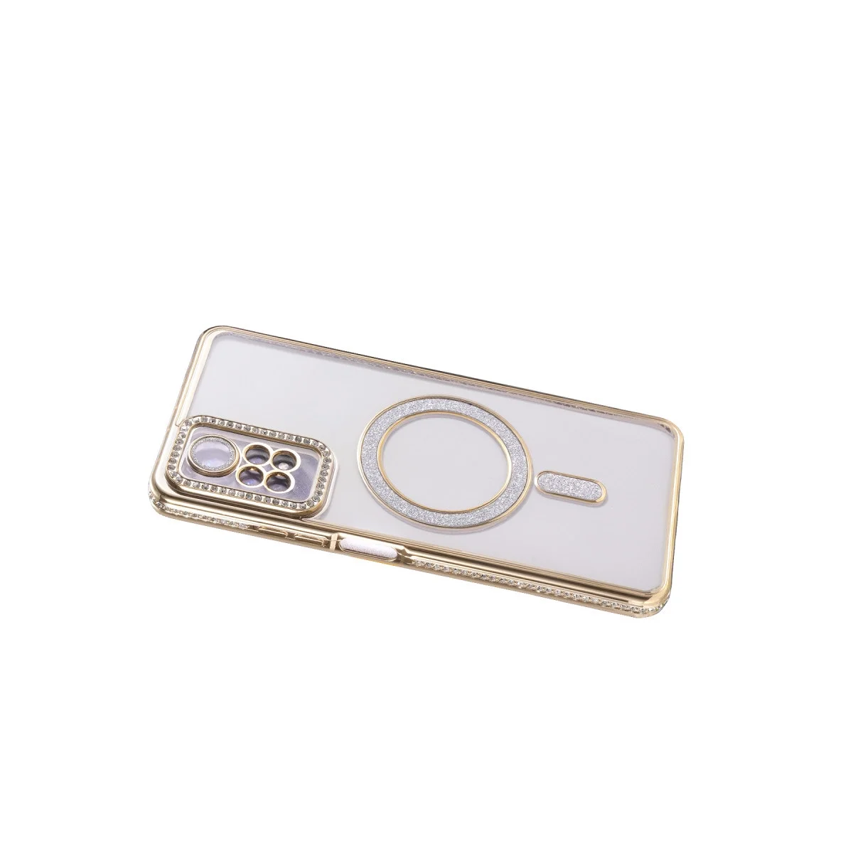 Xiao Red Note 12 Pro 4g Joke Simli Magneticsafe Kılıf - Gold görsel 4
