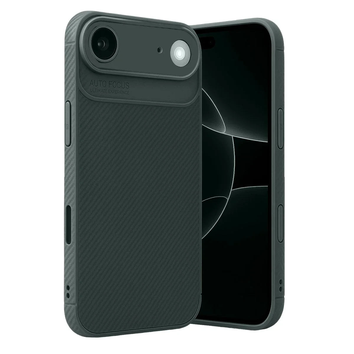 Apple iPhone 17 Air Auto Focus Karbon Kapak - Koyu Yeşil