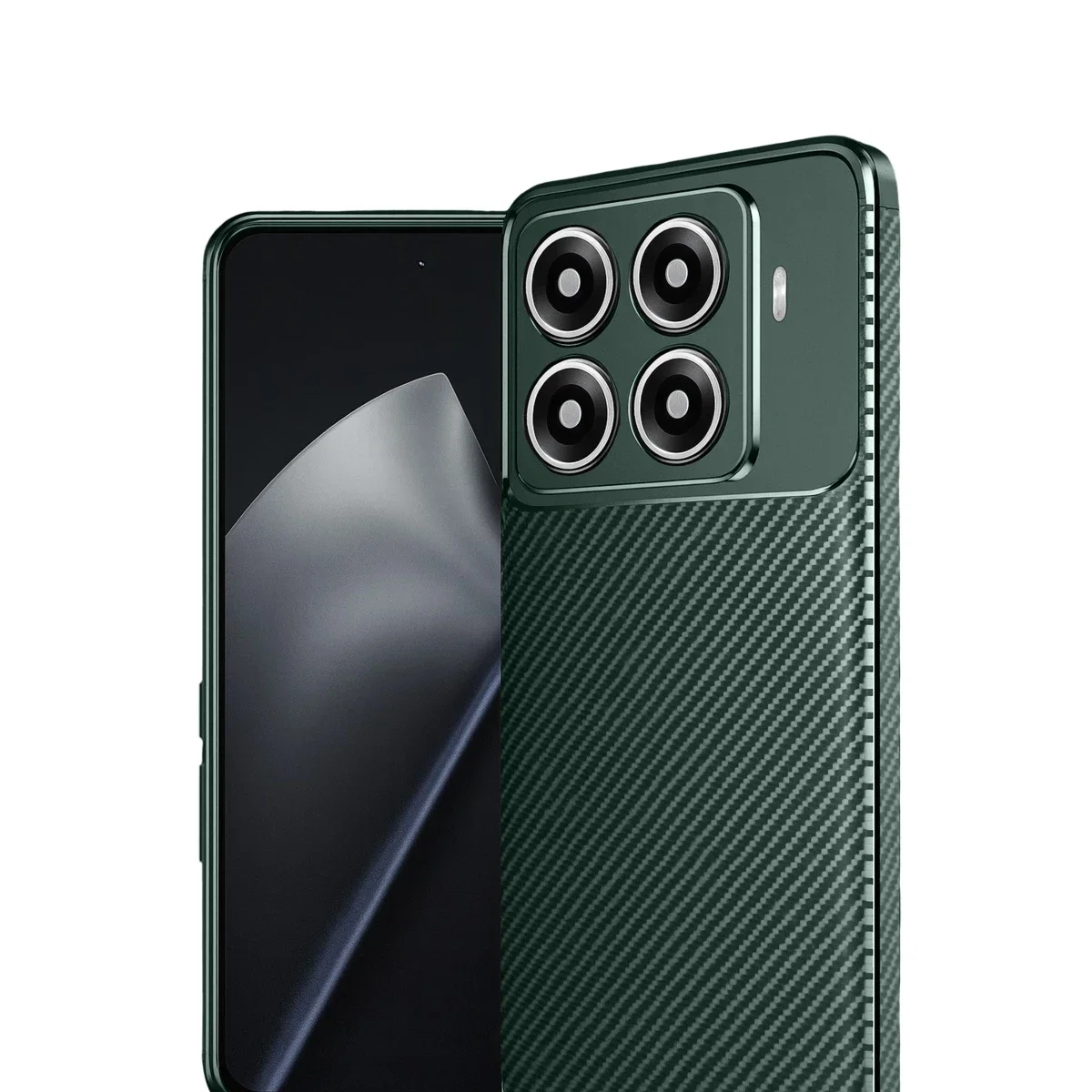 Xiaomi Mi 15T Pro Auto Focus Karbon Kapak - Koyu Yeşil görsel 2