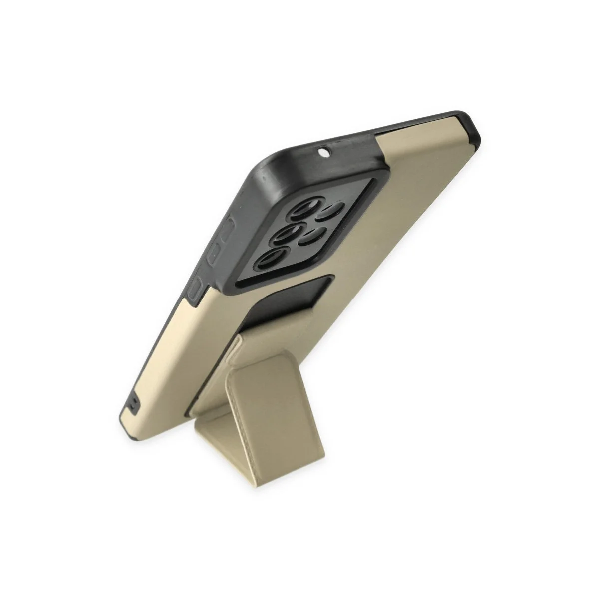 Samsung Galaxy A33 5g Kılıf Mega Standlı Silikon - Gold görsel 3