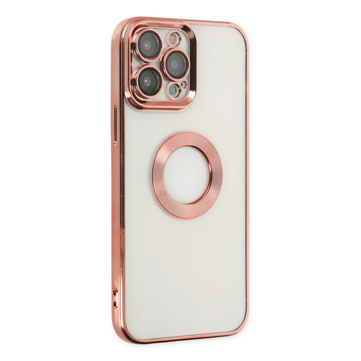 Apple İphone 14 Pro Max Kılıf Slot Silikon - Rose Gold görsel 2