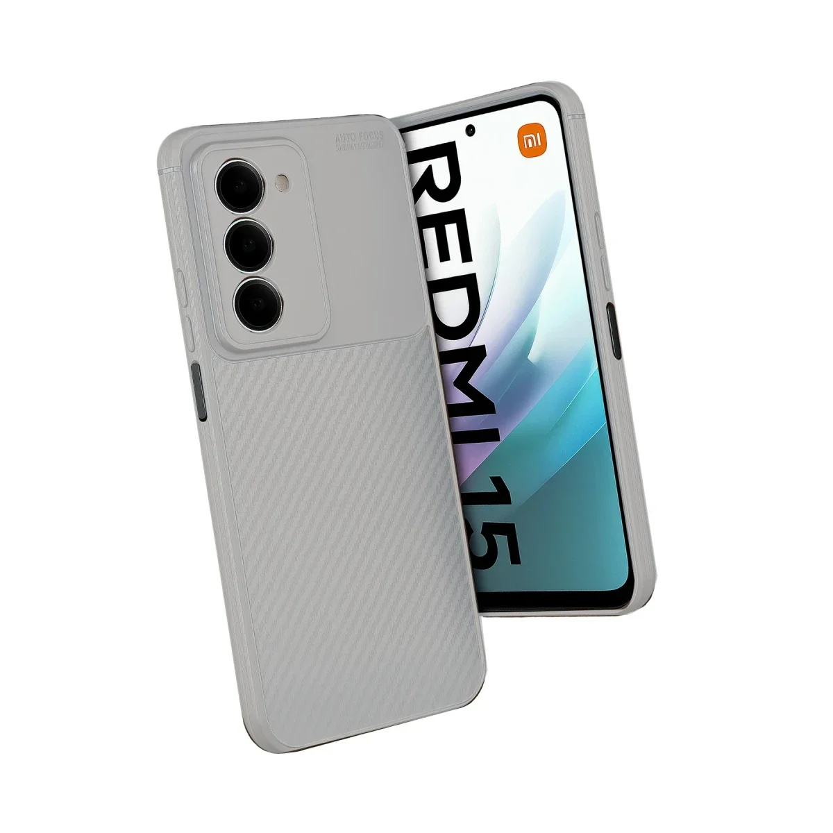 Xiaomi Redmi 15 4G Auto Focus Karbon Kapak - Gri görsel 3