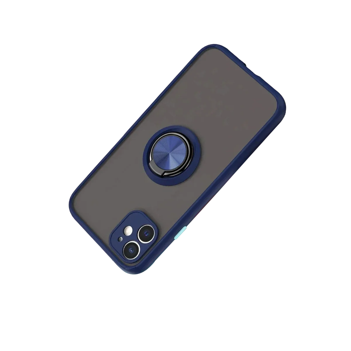 Apple iPhone 11 Kılıf Montreal Yüzüklü Silikon Kapak - Lacivert görsel 3