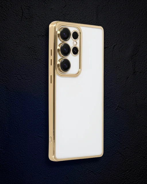 Samsung Galaxy S25 Ultra Kılıf Razer Lensli Silikon - Gold