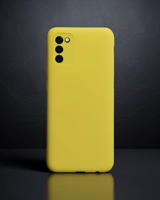 Samsung Galaxy A03s Kılıf Nano İçi Kadife Silikon - Sarı