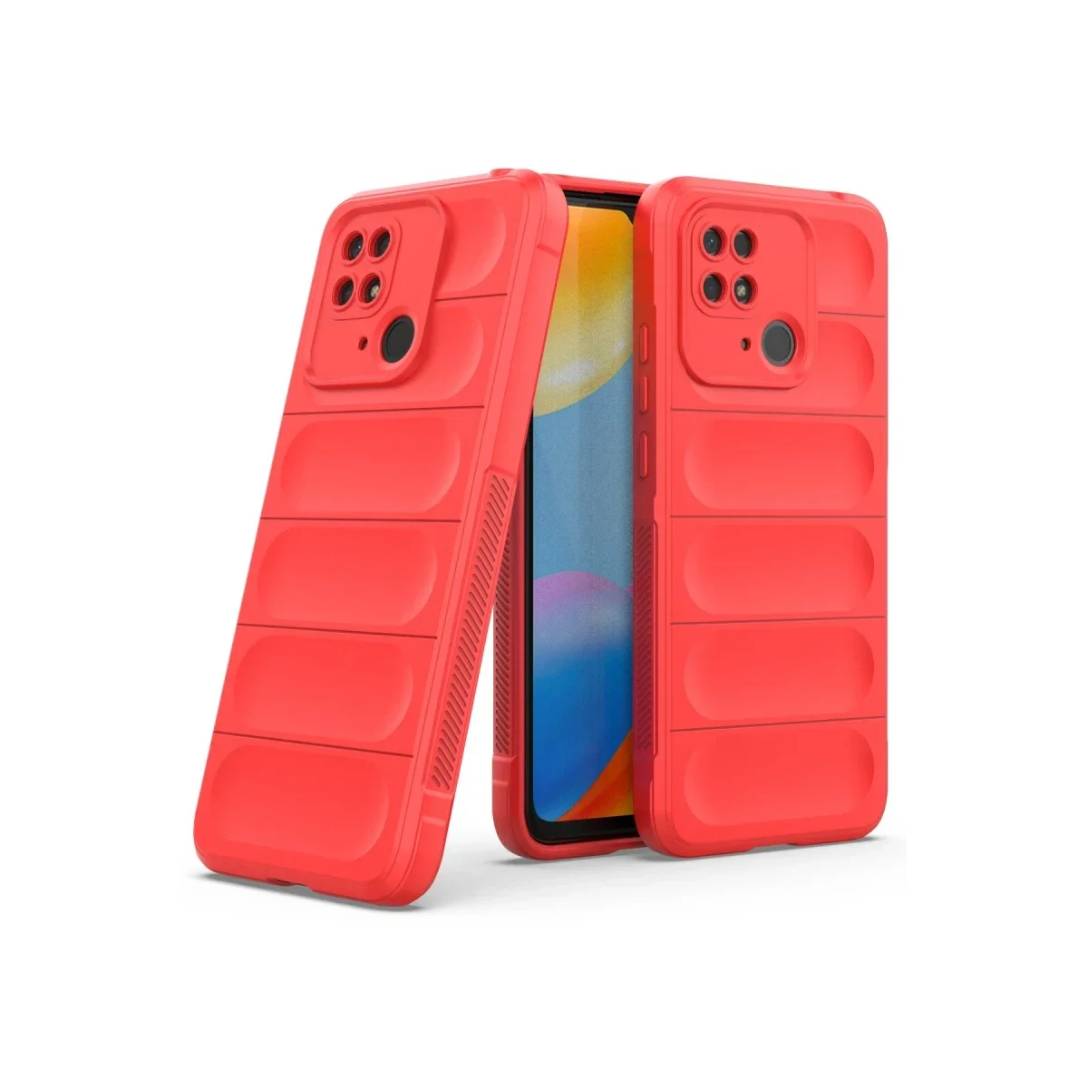 Xiaomi Redmi 10C Kılıf Optimum Silikon - Kırmızı görsel 2