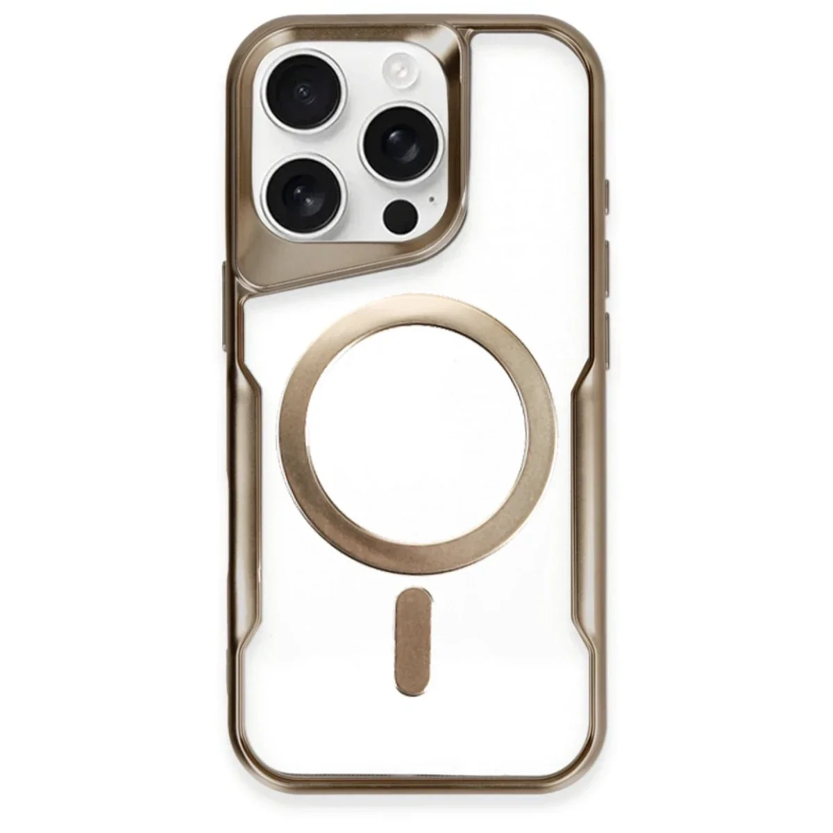 Apple iPhone 16 Pro Kılıf Boyi Magsafe Silikon Kapak - Kahverengi