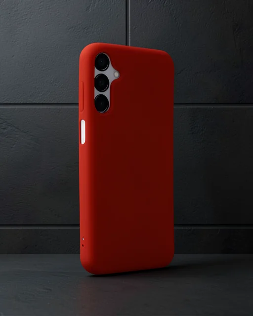 Samsung Galaxy M15 Kılıf First Silikon - Kırmızı