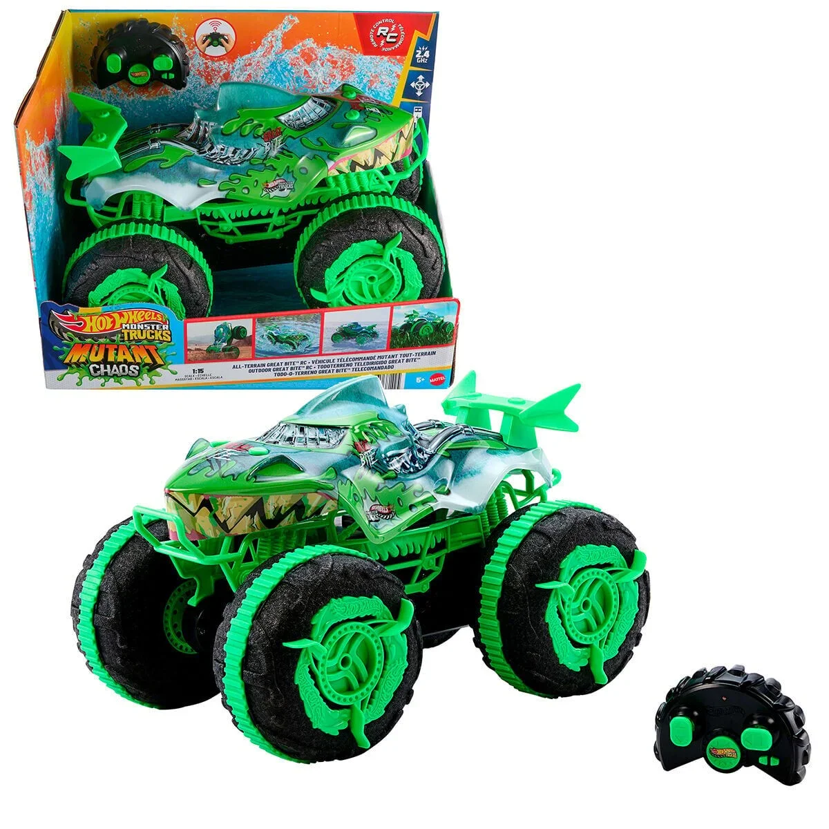 JMM76 Hot Wheels Monster Trucks 1:15 Mutant Kaosu Arazi Aracı Great Bite RC