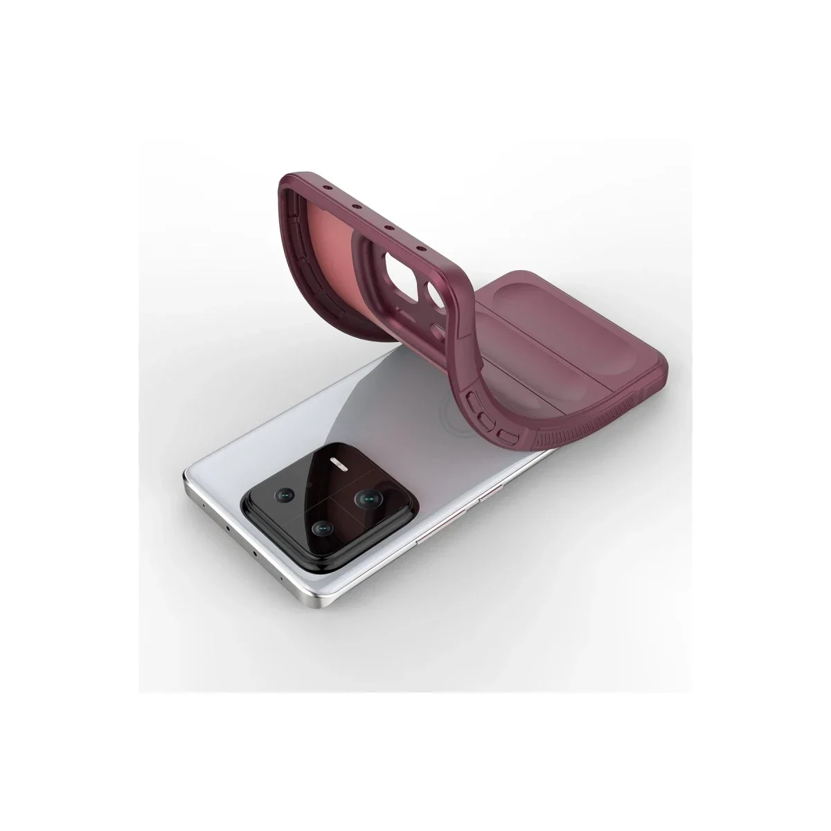 Xiaomi Mi 13 Pro Kılıf Optimum Silikon - Bordo görsel 4