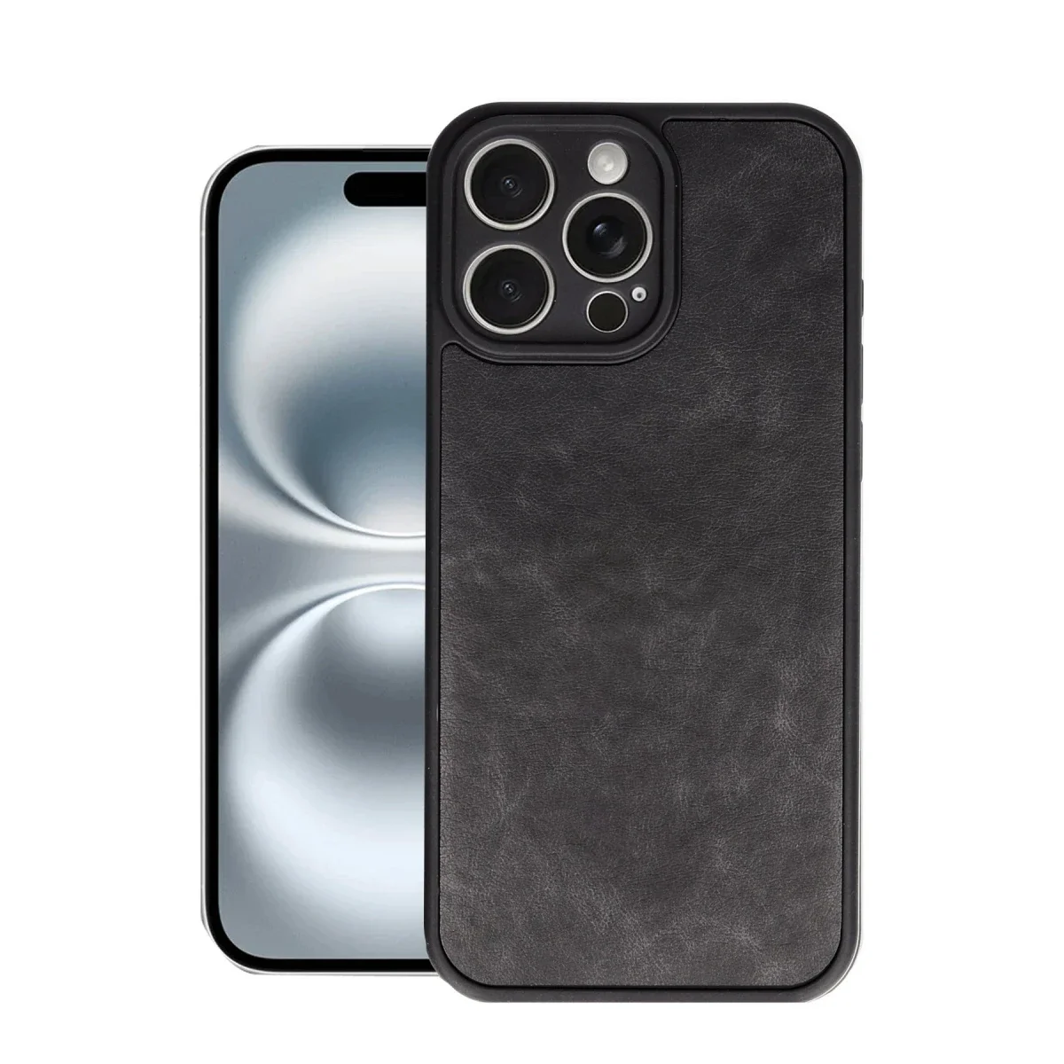 Apple iPhone 16 Pro Kılıf Aras Deri Kapak - Siyah