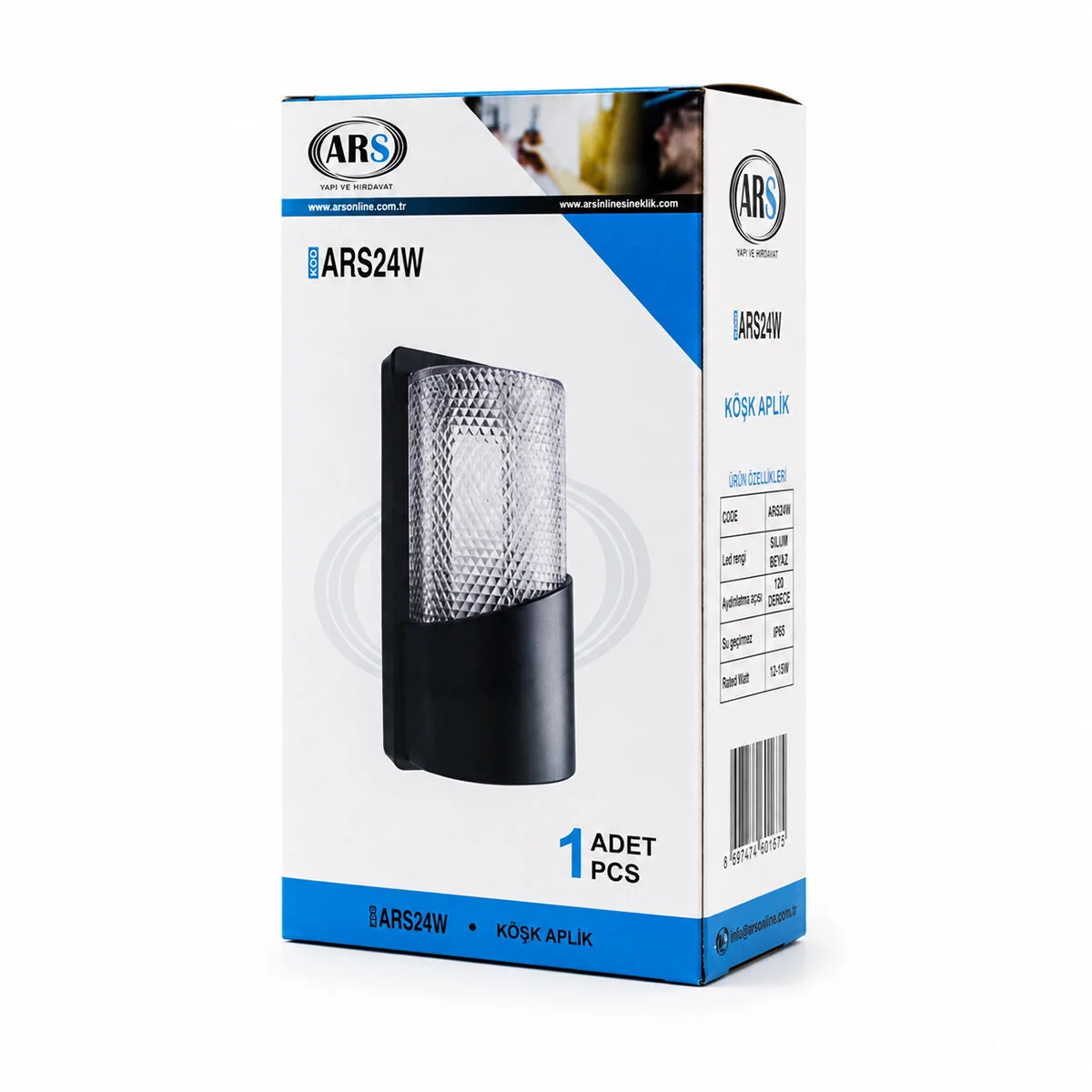 IP66 50.000 Saat Led Ömrü 22W Köşk Led Aplik Duvar Lambası ARS-348955 görsel 3