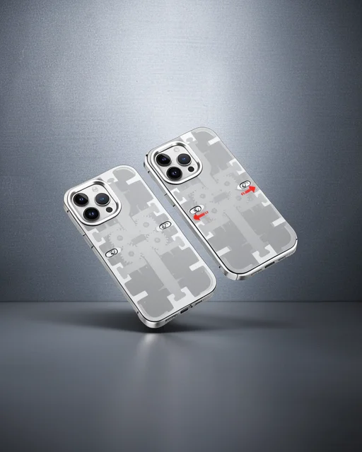 Apple İphone 13 Pro Max Kılıf Mekanik Bumper Kapak - Gümüş