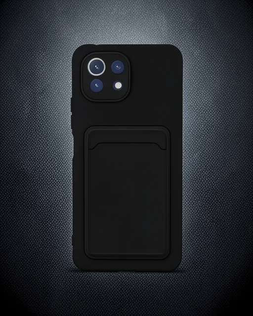 Xiaomi Mi 11 Kılıf Kelvin Kartvizitli Silikon - Siyah