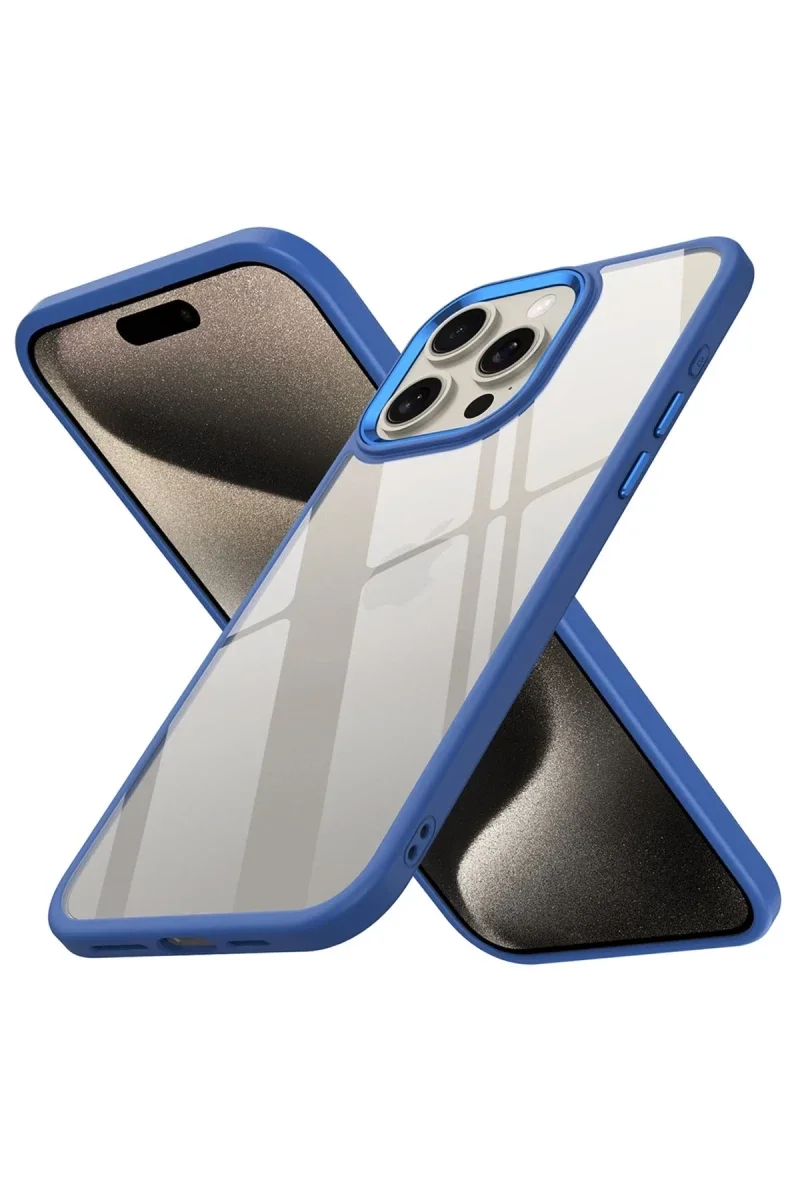 Apple iPhone 15 Pro Kılıf Power Silikon - Mavi