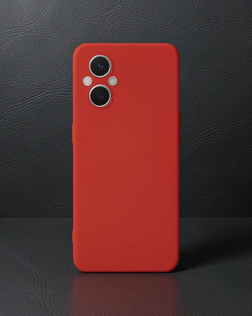 Oppo Reno 7 Lite Kılıf Nano İçi Kadife Silikon - Kırmızı