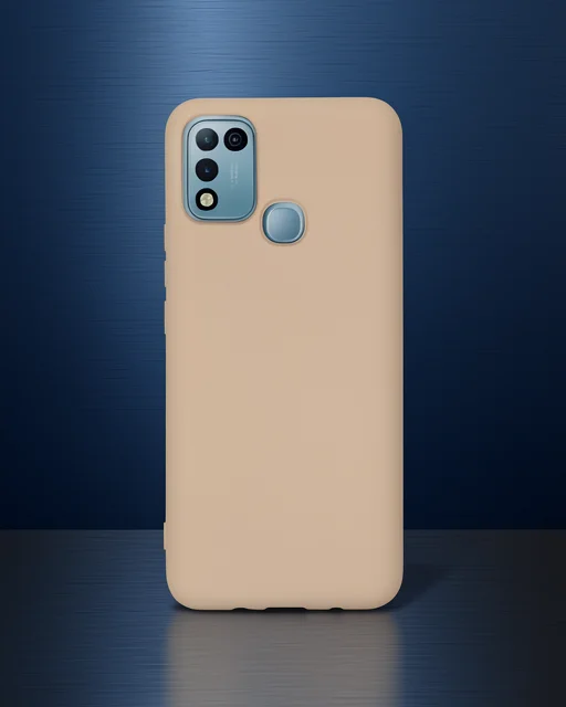İnfinix Hot 10 Play Kılıf Nano İçi Kadife Silikon - Pudra