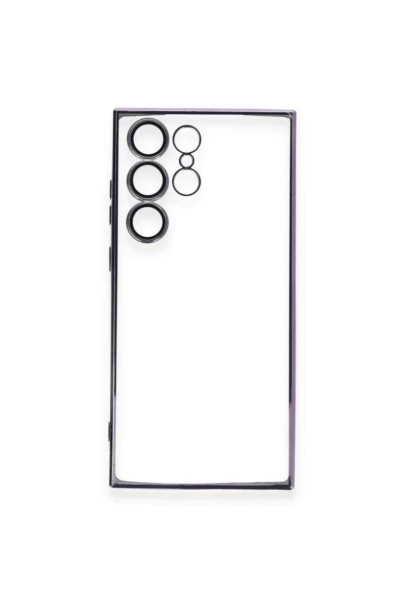 Samsung Galaxy S23 Ultra Kılıf Razer Lensli Silikon - Mor görsel 3