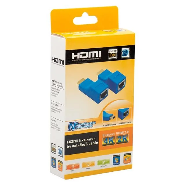 Fully H-608F 4K HD to RJ45/CAT5/CAT6/Ethernet 30 Metre HD Uzatıcı Extender görsel 2