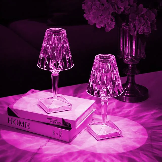 HA-1638 Dekoratif RGB LED’li Ambiyans Masa Gece Lambası Şarjlı Dokunmatik Tuşlu görsel 3