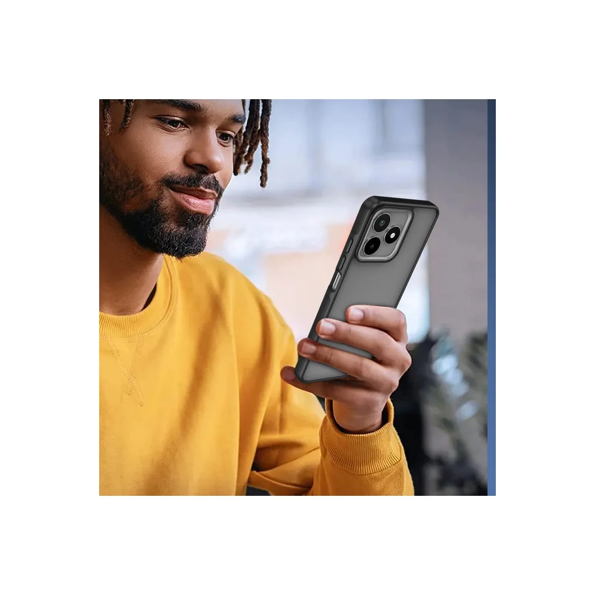 Realme C53 Kılıf Elegant Kapak - Titan Gri görsel 3