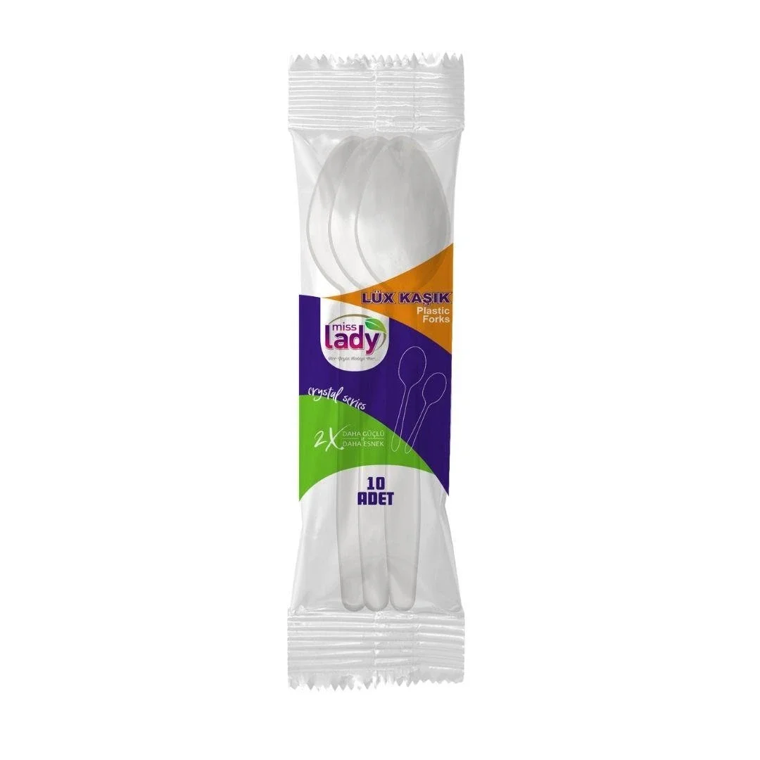 Lüks Plastik Kaşık 10'li