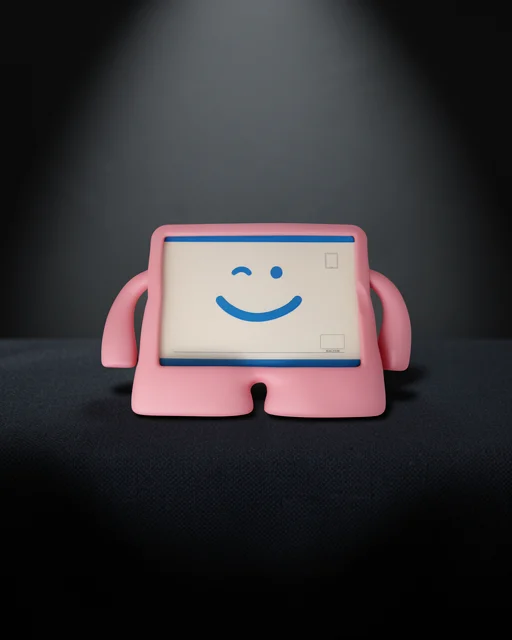 Apple İpad 4 9.7 Kılıf Karakter Tablet Silikon - Açık Pembe
