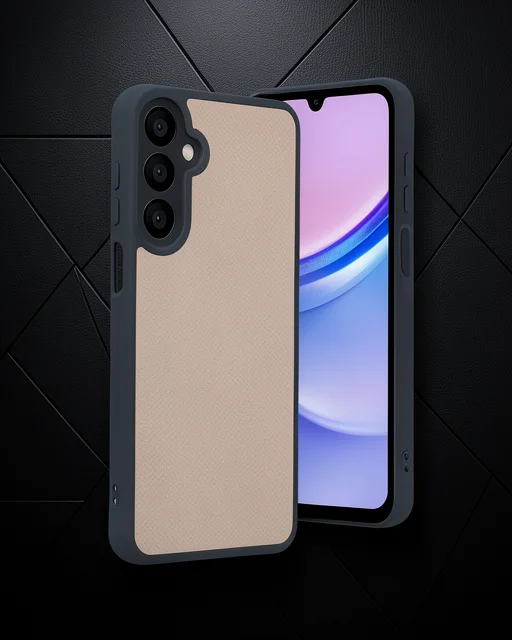Samsung Galaxy A15 4g Kılıf Aras Deri Kapak - Pudra
