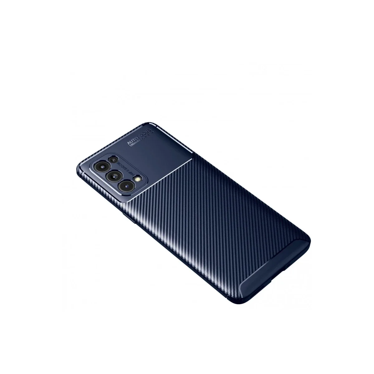 Oppo Reno 5 Pro Kılıf Auto Focus Karbon Kapak - Lacivert görsel 2
