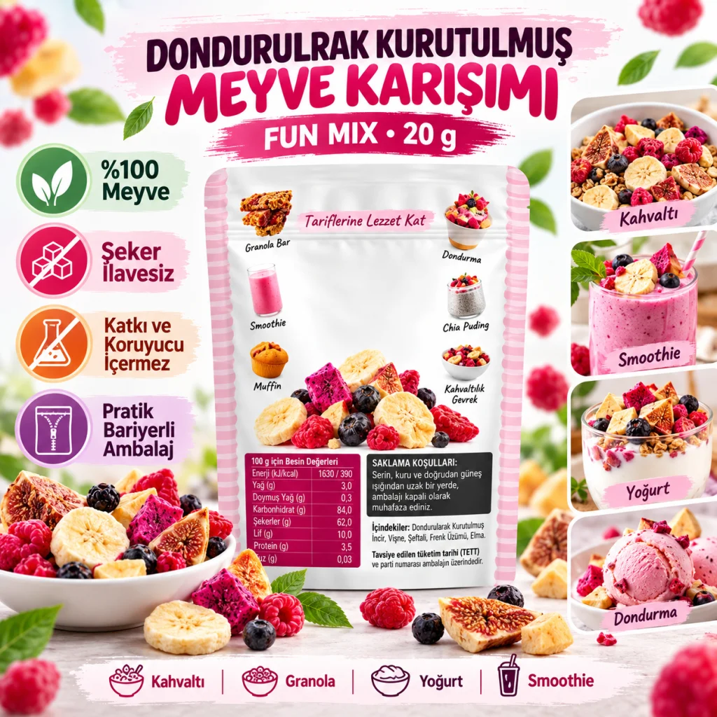 Fresh Dondurularak Kurutulmuş Fun Mix 20 g