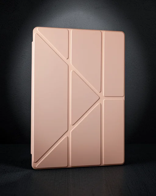Samsung Galaxy Tab A9 Plus Kılıf Kalemlikli Mars Tablet Kılıfı - Rose Gold