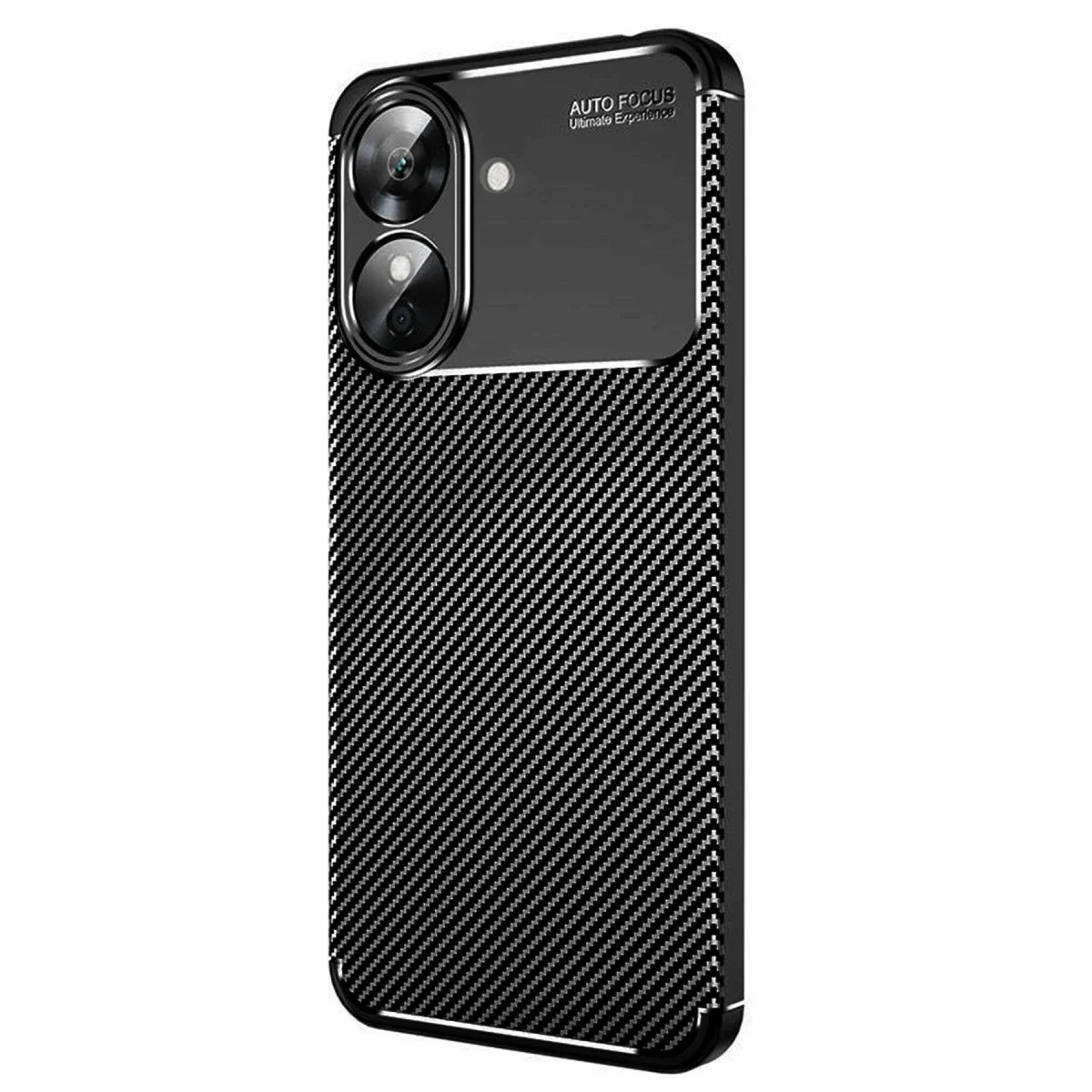 Realme Note 60 Kılıf Auto Focus Karbon Kapak - Siyah
